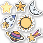 Sticker de contour mobile Dreams of Space (Devant)