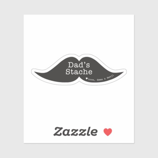 Sticker de contour pour la Moustache drôle pour la (Feuille)