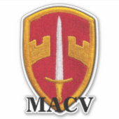 Sticker de contour pour vétérans de la guerre MACV (Devant)