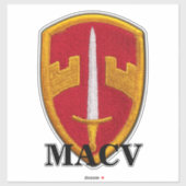 Sticker de contour pour vétérans de la guerre MACV (Feuille)