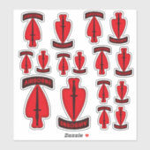 Sticker de contour pour vétérans de l'armée USASOC (Feuille)