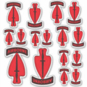 Sticker de contour pour vétérans de l'armée USASOC (Devant)