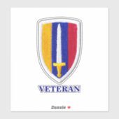 Sticker de contour pour vétérans USARV Vietnam (Feuille)