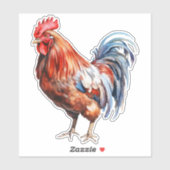 Sticker de coq (Feuille)