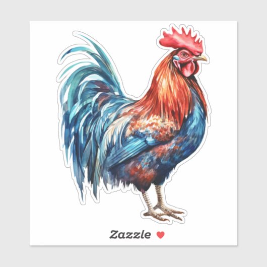 Sticker de coq (Feuille)