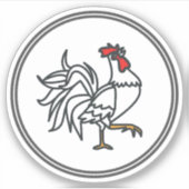 Sticker de coq | Collection de crabes de crevettes (Devant)