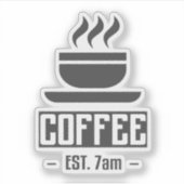 Sticker de correction du café du matin (Devant)