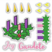 Sticker de couronne d'avent Définir le compte à re (Devant)