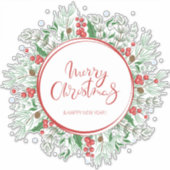 Sticker de couronne de Noël (Devant)