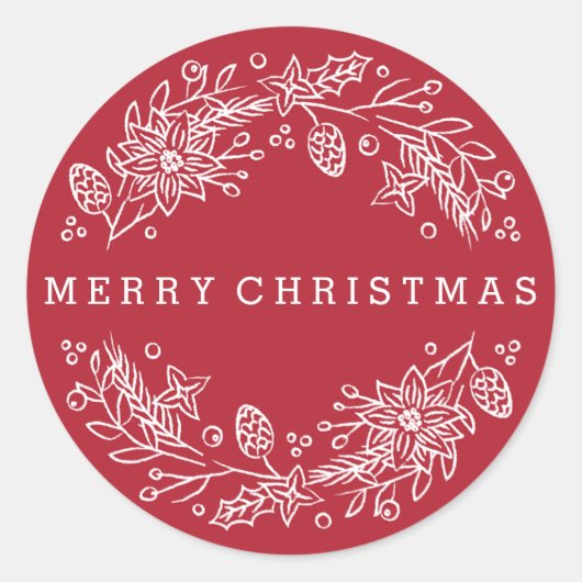 Sticker de couronne de Noël - Berry (Devant)