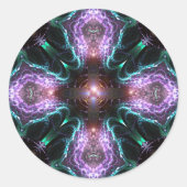 Sticker de croix violet fractal (Devant)