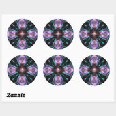 Sticker de croix violet fractal (Feuille)