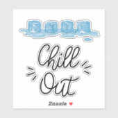 Sticker de cubes de glace fondue (Feuille)