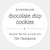 Sticker de cuisine maison personnalisée / Cookies (Devant)