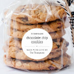 Sticker de cuisine maison personnalisée / Cookies<br><div class="desc">Un sceau merveilleusement simple et mignon pour l'emballage de votre bien cuit.</div>