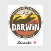Sticker de Darwin, Territoire du Nord Australie (Feuille)