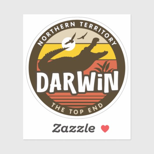 Sticker de Darwin, Territoire du Nord Australie (Feuille)