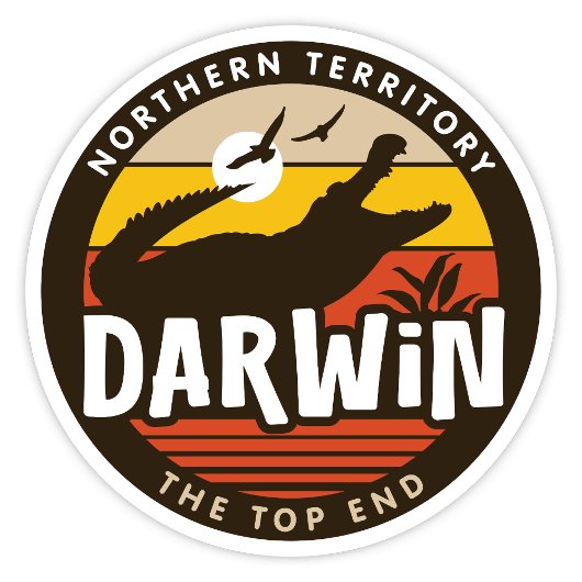 Sticker de Darwin, Territoire du Nord Australie
