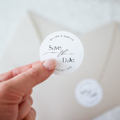Sticker de date moderne avec police de script