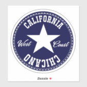 Sticker de decal de Chicano en Californie (Feuille)