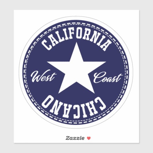 Sticker de decal de Chicano en Californie (Feuille)