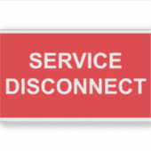 Sticker de déconnexion de service (Devant)