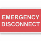 Sticker de déconnexion d'urgence (Devant)