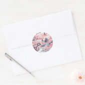 Sticker de décor japonais rose et gris (Enveloppe)