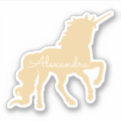 Sticker de découpe Unicorne personnalisée (Devant)