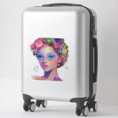 Sticker de déesse Neon Garden (Sur valise)