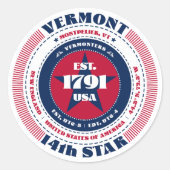 Sticker de design du Cercle du Vermont patriotique (Devant)