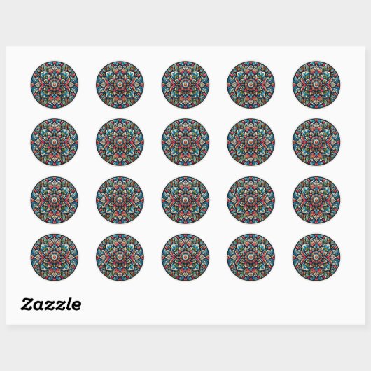 Sticker de design Mandala paisible (Feuille)