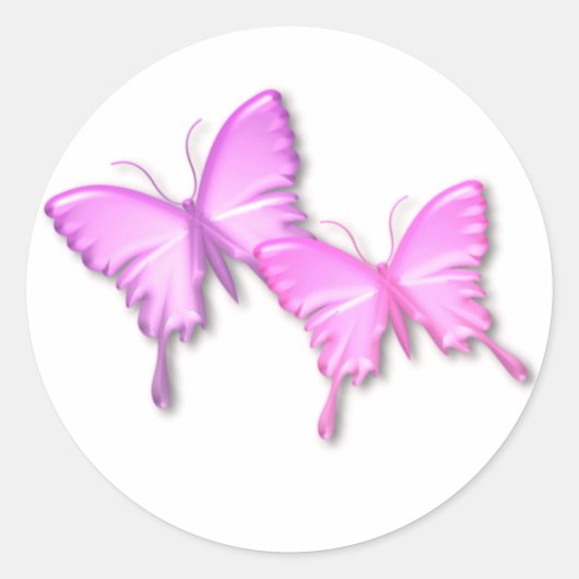 Sticker de design pour papillons roses (Devant)