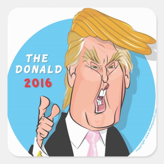 Sticker de dessin animé Donald Trump (Devant)