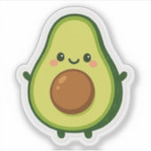 Sticker de dessin animé Kawaii Avocado (Devant)