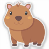 sticker de dessin animé mignon capybara (Devant)