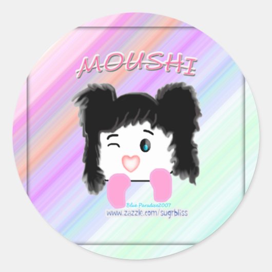Sticker de dessin animé "Moushi" (Devant)