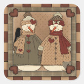 sticker de dessin animé Noël Snowman (Devant)