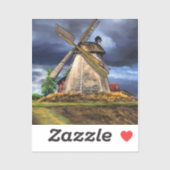 Sticker de dessin pour moulin à vent Pays-Bas (Feuille)