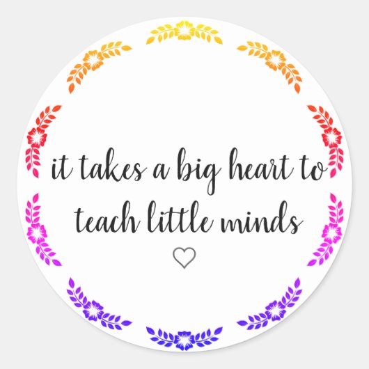 Sticker de devis d'enseignement inspirant (Devant)