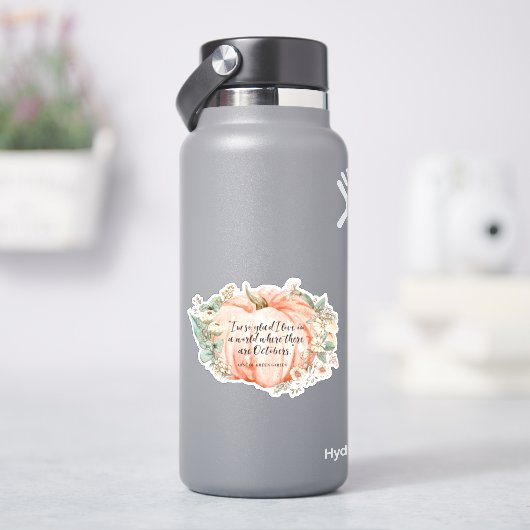 Sticker de devis d'octobre d'Anne of Green Gables (HydroFlask)