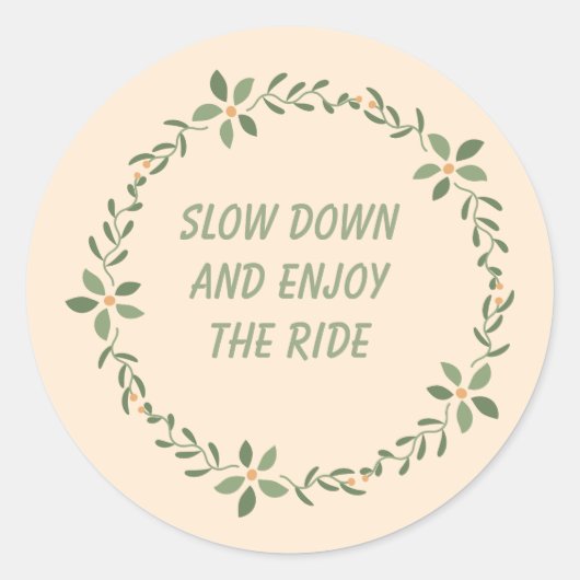 Sticker de devis inspirant pour une vie mentale (Devant)