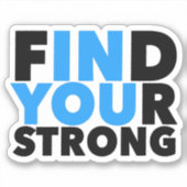 Sticker de devis motivationnel fort (Devant)