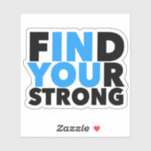 Sticker de devis motivationnel fort (Feuille)