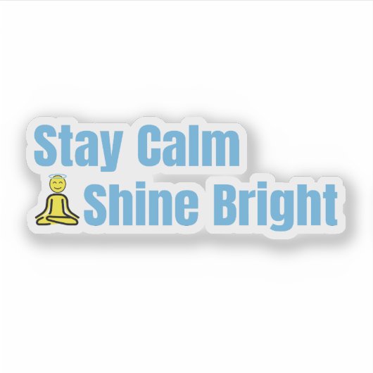 Sticker de devis positif avec méditation Emoji (Devant)