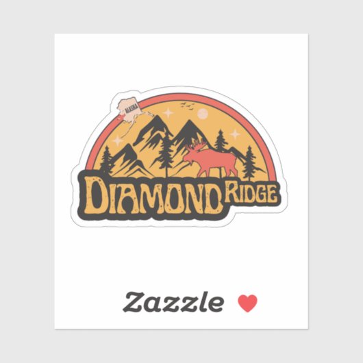 Sticker de Diamond Ridge, Alaska (Feuille)