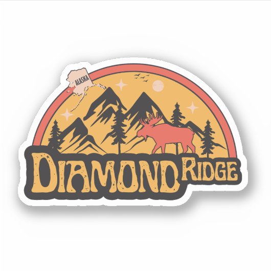 Sticker de Diamond Ridge, Alaska (Devant)