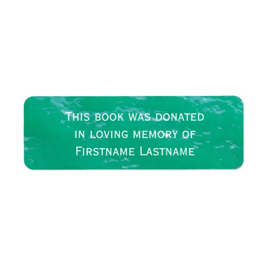 Sticker de don de livre eau (Devant)
