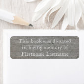 Sticker de don de livre marbre (En situation)