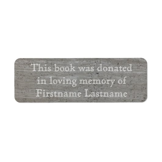Sticker de don de livre marbre (Devant)